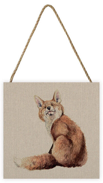 Jane Bannon - Tobias - Fox - Wooden Block Wall Art 20 X 20 X 3cm