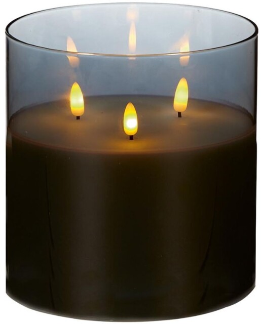 Premier - 15x15cm Grey Glass With Triple Flames