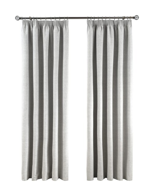 Sleepdown Textured Rib Weave Pencil Pleat Blackout Lined Curtains