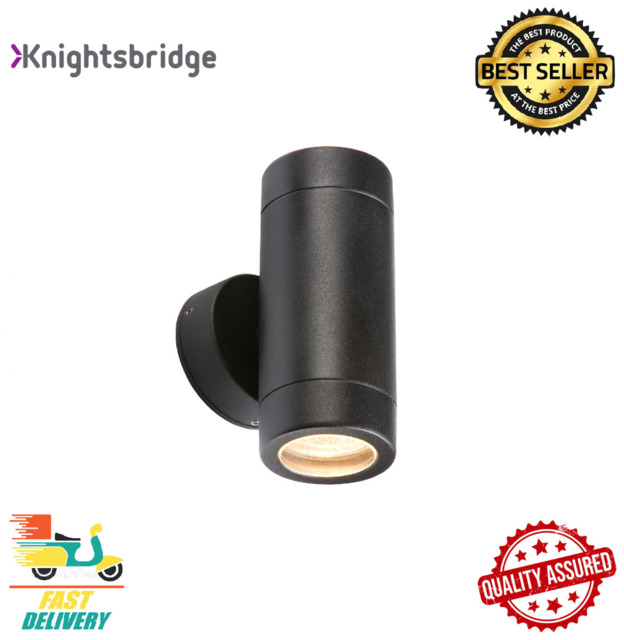Knightsbridge Black Lightweight Up & Down Wall Light - Wall2lbk