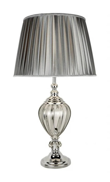 Table Light Silver Greyson Pewter Glass Searchlight 3721cl