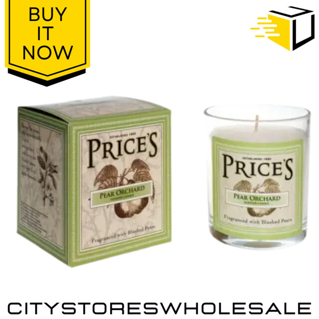 Price's Heritage Pear Orchard Scented Candle Jar Home Fragrance Long
