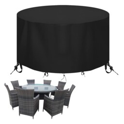 Round Patio Table Cover Waterproof 600d Heavy Duty Garden Furniture