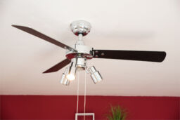 "3 Light Ceiling Fan With Pull Chains Cyrus Chrome 42"" Ceiling Fan With"