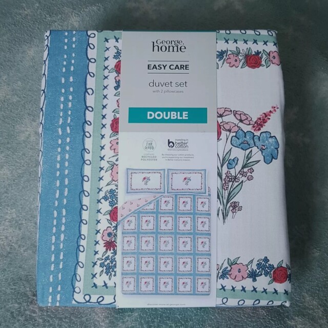 Spring Patch Double Duvet Cover Set Country Cottage Floral George