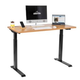 Electric Standing Desk, Adjustable, Quiet, 70kg, 1200 X 600mm - Oak