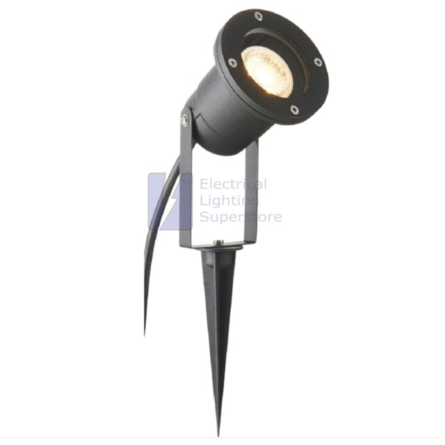 Black Garden Outdoor Spike Spot Wall Light Led / Halogen Ip65 Free P&p