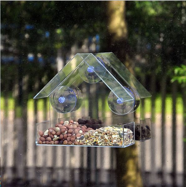 Window Bird Feeder Nut Feeder Bird Seed Feeder Suet Fat Ball Feeder