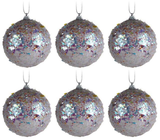 Iridescent Shimmer Christmas Baubles Tree Decorations - Aurora - Set
