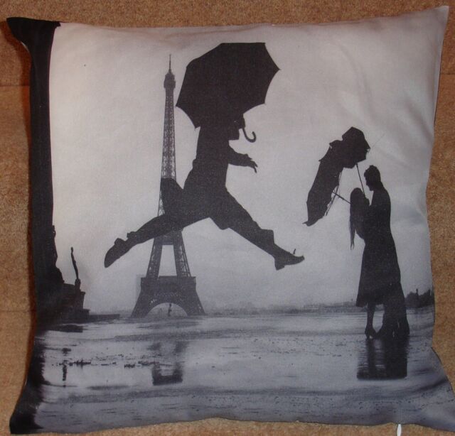 "Paris Picture Print 17""x17"" Cushion Cover.100% Polyester Machine"