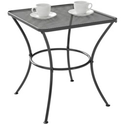 Outsunny 45cm Square Metal Outdoor Patio Bistro Table Coffee Desk