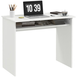 Computer Desk Study Table Home Office Workstation White 90cm Writing