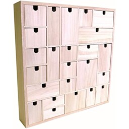 Artemio Wooden Advent Calendar To Decorate Geometric 40 X 6.5 X 40 Cm,