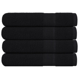 Towels 4 Pcs Black 100x200 Cm 360 Gsm 100% Cotton Vidaxl