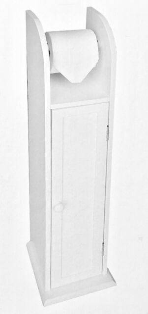 Toilet Roll Holder With Cabinet Storage Free Standing Dual Function