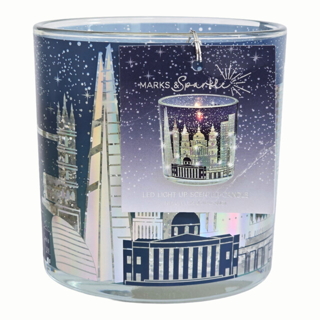 M&s Candle Light Up Led Scented Christmas Birthday Colourful