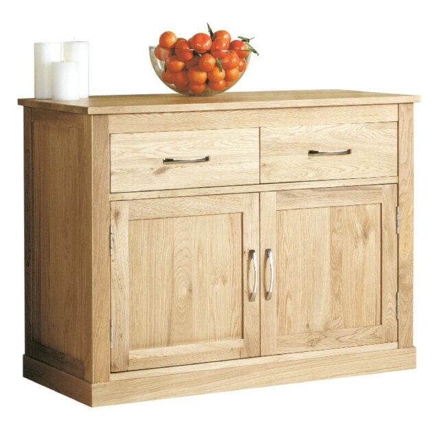 Small Solid Oak Sideboard Fully Assembled Durable Compact Storage