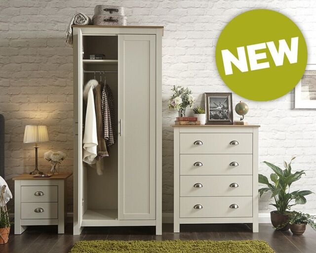 Boxed Lancaster Cream/oak 3 Piece Bedroom Set Ass Option Local