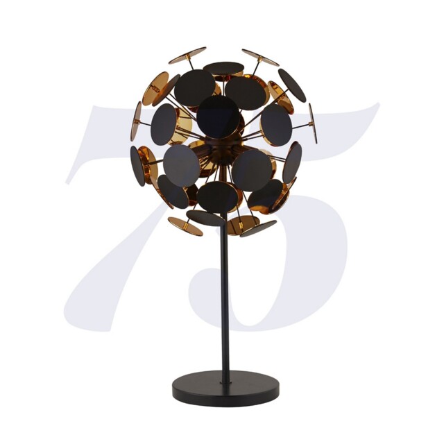 3 Lights Black Finish Metal Desk Table Lamp Light With Spikes And