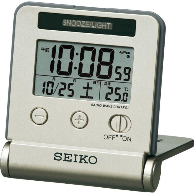 Seiko Sq772g Clock Alarm Traveler Digital Calendar F/s W/tracking