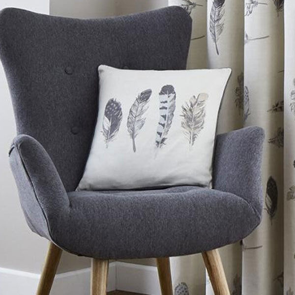 Fusion Idaho 100% Cotton Cushion Cover, Charcoal, 43 X 43 Cm