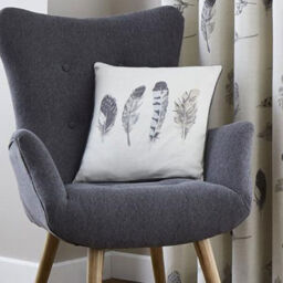Fusion Idaho 100% Cotton Cushion Cover, Charcoal, 43 X 43 Cm