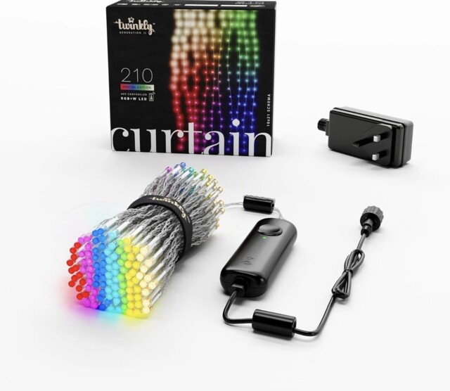 Twinkly Curtain 210 Led Rgb, Outdoor And Indoor Led Light Free