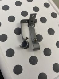 2 X Heavy Duty Metal Curtain Rod Pole Wall Brackets Silver , Black Or