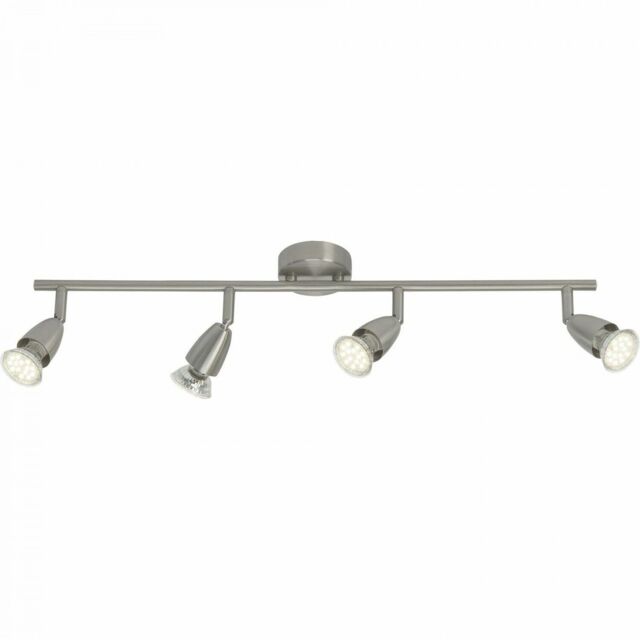 Brilliant Led Ceiling Light Spot Amalfi Matt Chrome 4 X 3w Gu10 1000lm