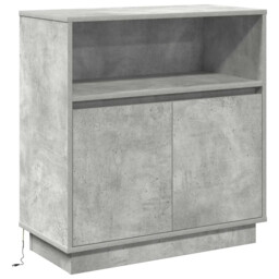 Led Sideboard With Led Strip Lights With Door Engineered Wood Storage