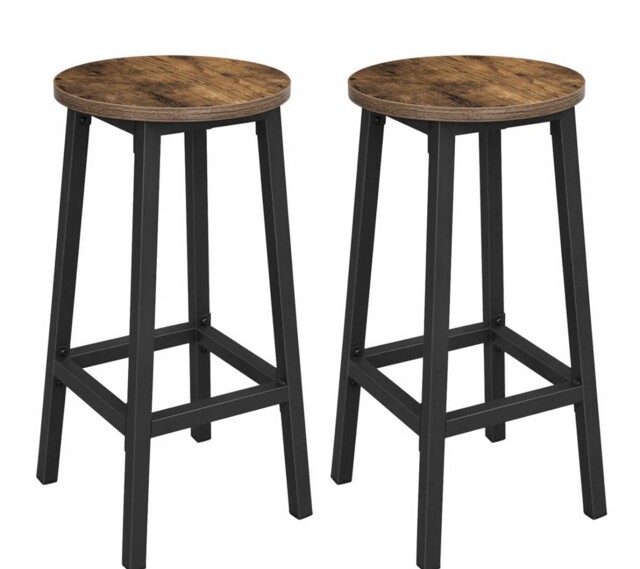 Hoobro Bar Stools Set Of 2 Counter Height Bar Chairs Kitchen Breakfast