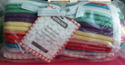 Mamas Papas Blanket Cotton 100% Whirligig Knitted 70x90cm Baby Boy