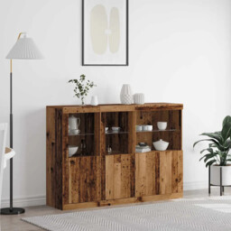 Sideboard Old Wood 142.5 X 37 X 100 Cm Engineered Wood Vidaxl