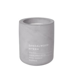 Blomus Fraga Scented Candle, Micro Chip, Concrete, H 11 Cm, Ø 9 Cm,