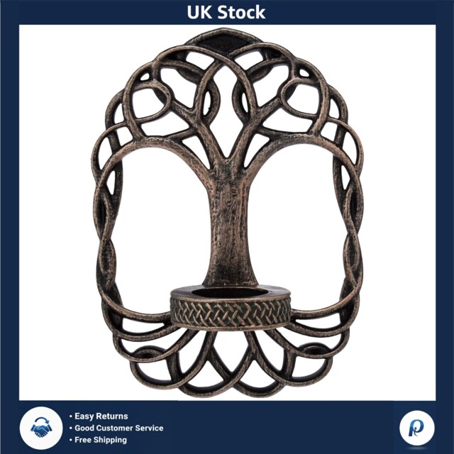 Tree Of Life Candle Holder 30cm Bronze Hand-painted Decorative Resin