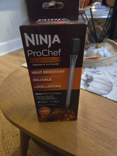 Ninja Prochef Wireless Meat Thermometer Probe Indoor Outdoor Grilling