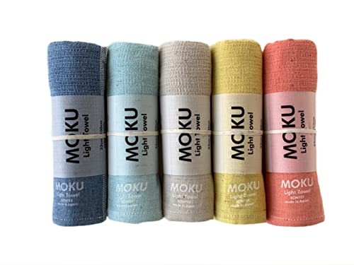 59073-90 Contex Moku Face Towel 5907390 Set Of 5 A. Blue Aqua Almond