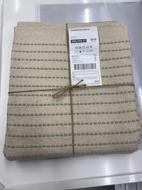 Ikea Starreklinte Rug, Flatwoven, Natural/light Green, 120x180