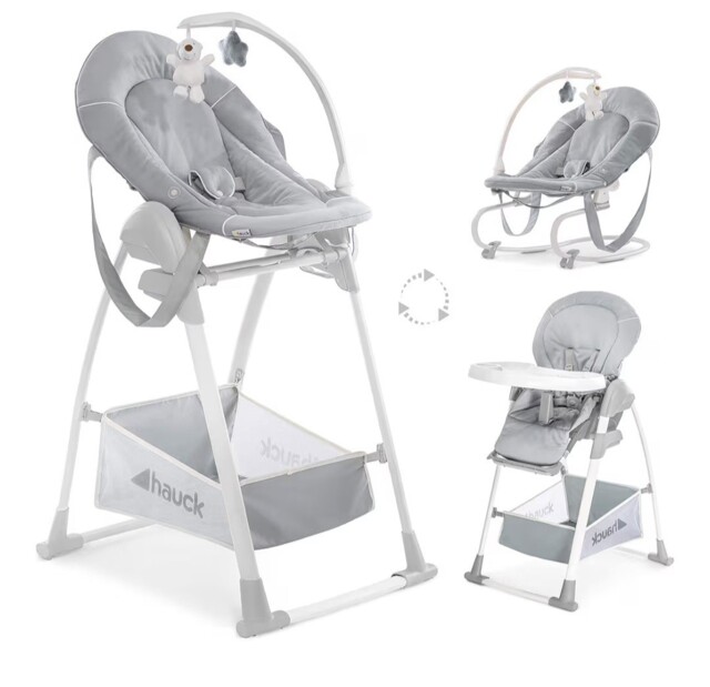 Hauck Sit N Relax 3in1, Stretch Grey - Baby & Toddler Highchair With