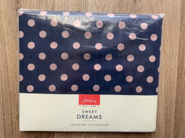 Joules Winter Bloom Pillowcase 100% Cotton Standard Navy