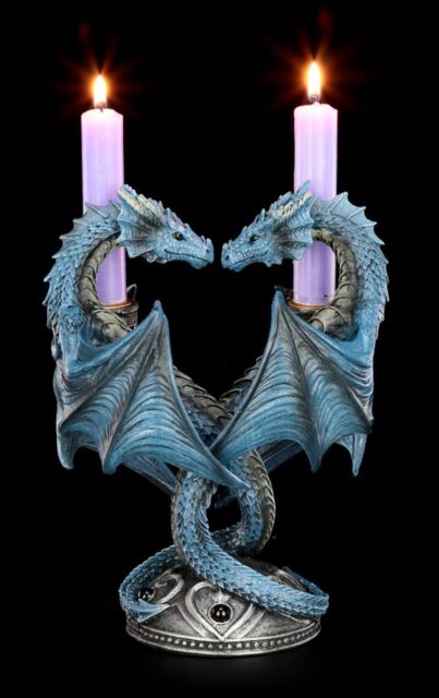 Candle Holder Figure Dragon Heart - Dragon Heart By Anne Stokes -