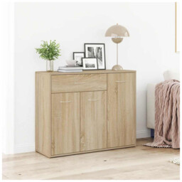 Sideboard Sonoma Oak 88x30x70cm Engineered Wood 1 Drawer 3 Doors