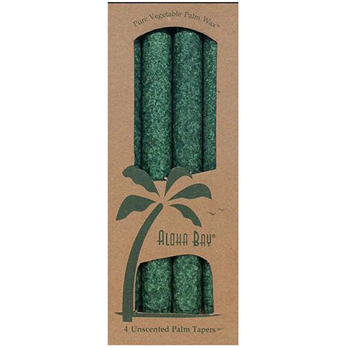 Aloha Bay, Candle 9 Inch Taper, Green, 4 Pack