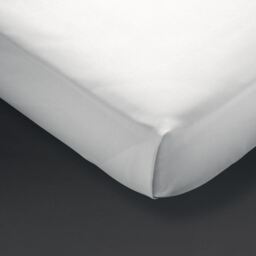 Mitre Essentials Pyramid Flat Sheet In White - 100% Pure Cotton - King