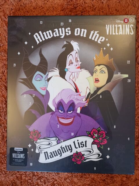 Disney Villains 24 Door Advent Calendar Xmas Kids Stationery Naughty