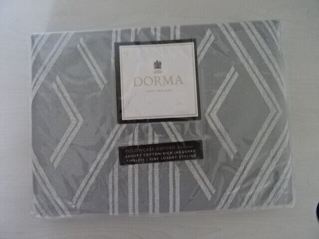 "Dorma ""fitzgerald Silver"" Pillowcase Bnip"