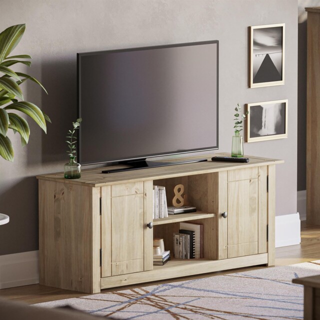 Corona Panama Tv Cabinet Media Dvd Unit Solid Pine Wood Mexican Rustic