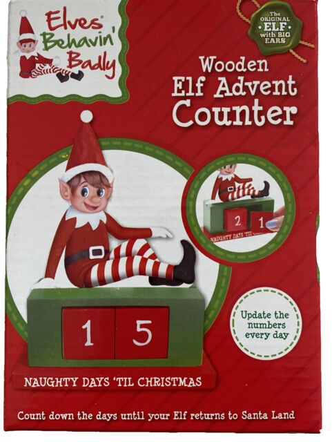 Elves Behaving Badly Wooden Christmas Advent Countdown Calendar