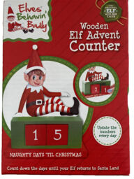 Elves Behaving Badly Wooden Christmas Advent Countdown Calendar