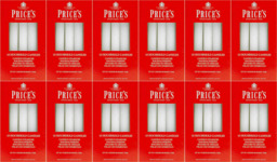 120x Price's Candles Household Vax Candles - Up To 5 Hours Burning